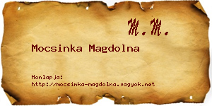 Mocsinka Magdolna névjegykártya